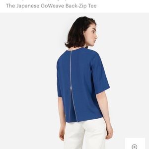 Everlane GoWeave Back-zip Tee in Navy